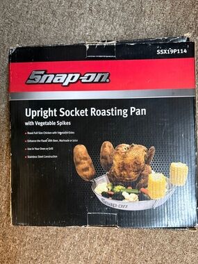 Snap-on Red and Black Upright Socket Roasting Pan